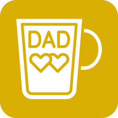 Vector Design DAD Mug Icon Style