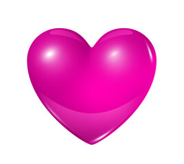 Pink Heart isolated on transparent background