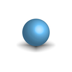 volumetric blue ball. Vector illustration.