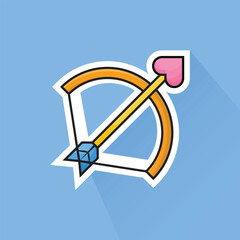 Illustration of Cupid in Flat Design