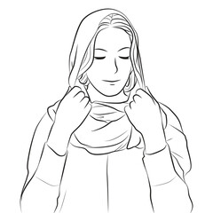 young muslim woman pose