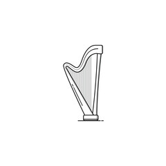 Harp icon isolated vector graphics