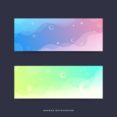 banner backgrounds. full of colors, wave effect ,2 collection sets