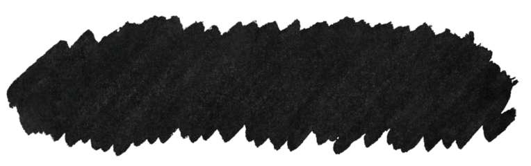 Black marker paint texture. Stroke isolated on transparent background