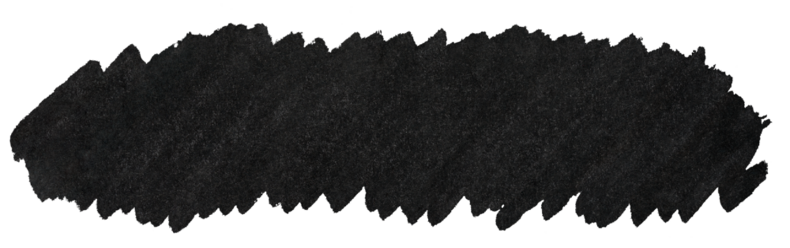 Black marker paint texture. Stroke isolated on transparent background
