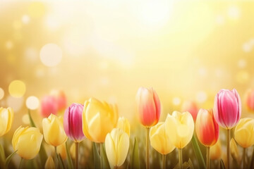 tulpen frühling sonne licht saison banner