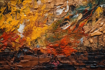 Close-up of a painting, generative ai