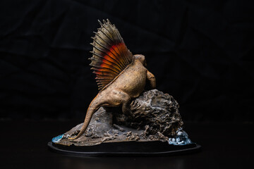 Dimetrodon   dinosaur  in the dark