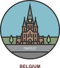 Chatelet. Cities and towns in Belgium