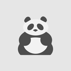 Panda vector icon eps 10. Simple isolated illustration.