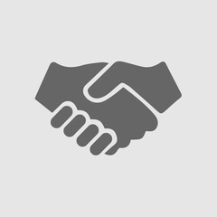 Partnership vector. Handshake icon eps 10. Hands shaking. Businessman deal agreement sign symbol.