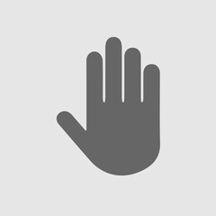 Obraz premium Stop hand vector icon. Vector illustration EPS 10.