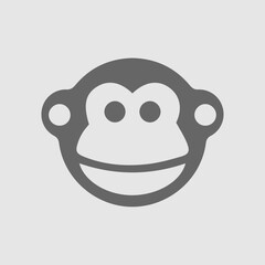Monkey vector icon. Chinese year zodiac symbol 2016.