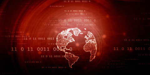 2d illustration world map abstract background