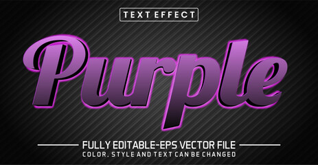 Purple text editable style effect