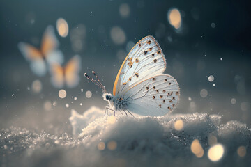 Winter butterfly, Generative AI