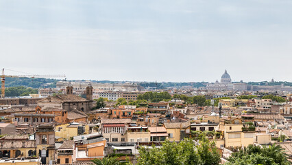 Fototapeta premium Rome, Italy - September 16, 2021: panoramic view on Rome