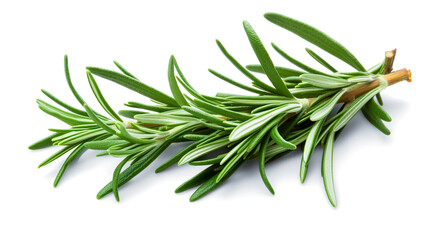 rosemary leaves. Fresh vegetables isolated on white background. Healthy food concept. Generative AI
