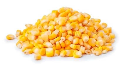 corns. Fresh vegetables isolated on white background. Healthy food concept. Generative AI