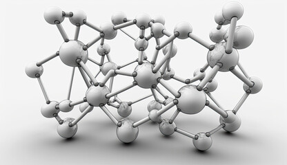 Obraz premium 3d illustration of a molecular structure on a smooth background. Generative AI