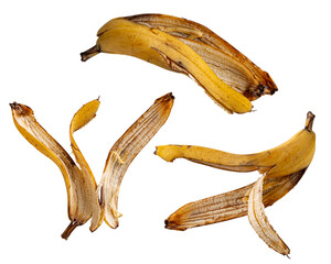 Ripe banana peel set