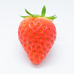 beautiful fresh red strawberry isolated on white background