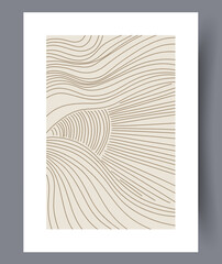 Abstract lines simple composition wall art print. Printable minimal abstract lines poster. Contemporary decorative background with composition. Wall artwork for interior design.