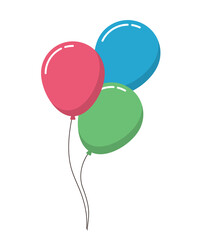 Obraz na płótnie Canvas Colorful Balloons. Celebration Party Decorations 
