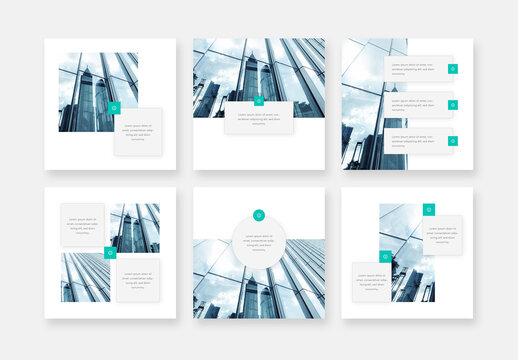 9 Business Layouts With Photo Placeholders and Copy space
