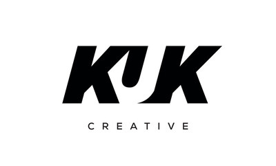 KSK letters negative space logo design. creative typography monogram vector	