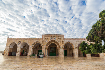 Fototapeta na wymiar The Al-Aqsa Mosque in the old town of Jerusalem