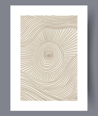 Abstract eye esoteric lines wall art print. Wall artwork for interior design. Printable minimal abstract eye poster. Contemporary decorative background with lines.