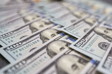 Background with money american hundred dollar bills