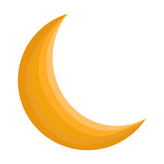 Crescent Moon with Start and Mosque Illustration