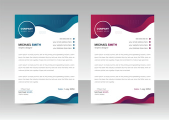 Creative business letterhead design design template