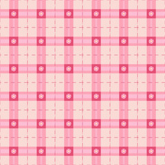 seamless pattern flower pink on background pink. Illustration vector.