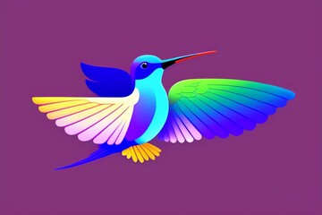 Obraz premium hummingbird and flower