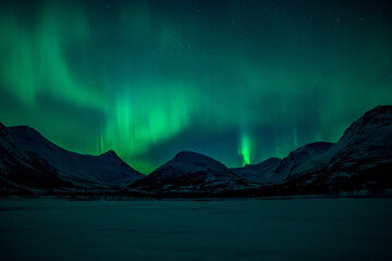 Aurora in the mountains