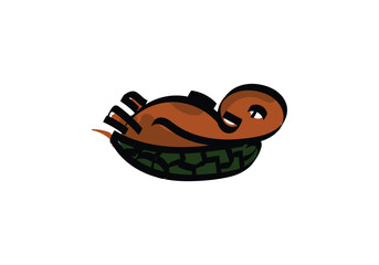 cute turtle cartoon image design