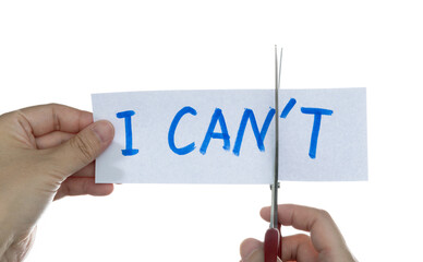 Scissors cutting words can not