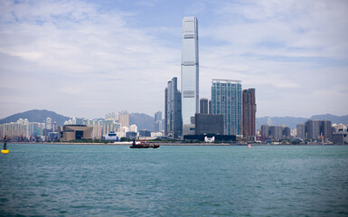 overlooking Victoria Harbour at the International Commerce Centre