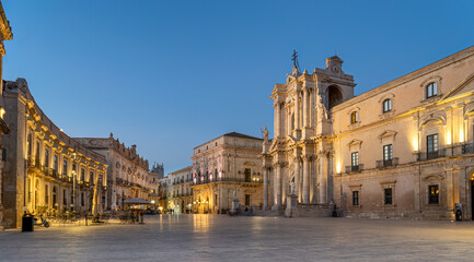Syracuse Cathedral in Piazza Duomo Ortigia Sicily - 583831372