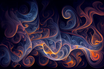 Fototapeta premium Colored smoke on black background. Abstract background