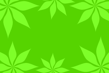 Fototapeta premium Abstract vector background with empty space for text or message surrounded by beautiful leaves 