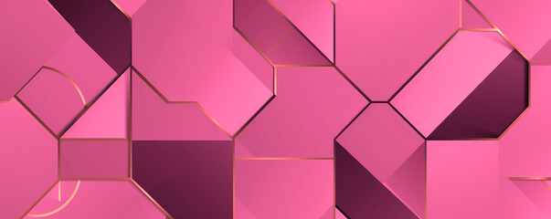 Obraz premium generative ai illustration of modern minimalistic background with the color pink