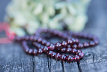 Pomegranate is a natural stone used to make jewelry.