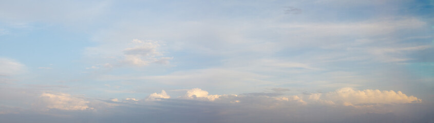 Fototapeta na wymiar Perfect soft colors sky background. Panoramic heaven banner