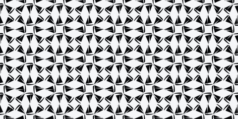 Black and white boats geometric seamless pattern