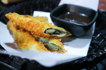 fried maki ,maki or Japanese roll or Spring rolls or deep fried rolls or fried Spring rolls