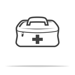 First aid bag outline icon transparent vector isolated